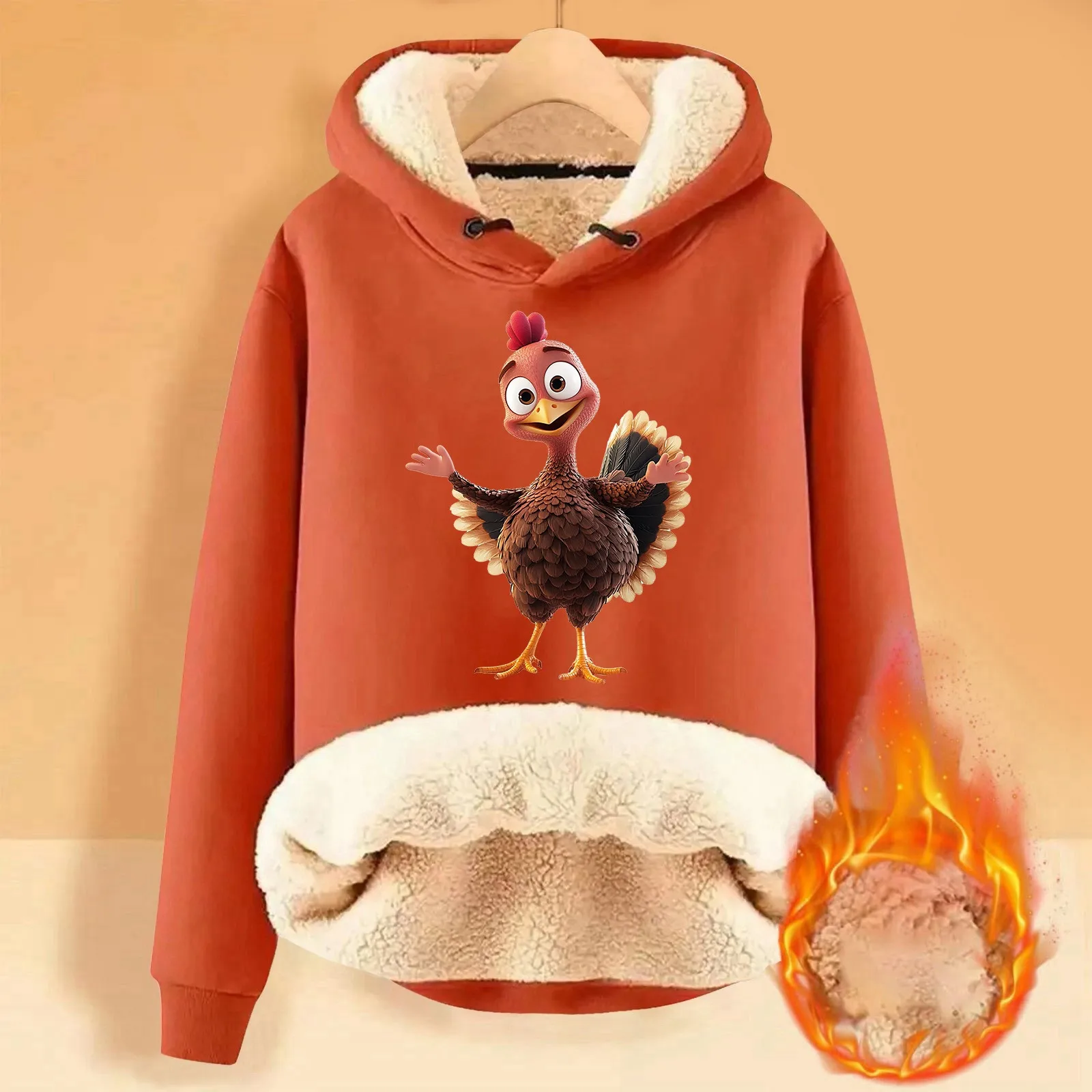 Thanksgiving Day Turkey Cartoon Print Pullover Women Fleece Warm Fashion Hoodies Loose Fit Casual Comfortable Sweatshirts
Thanksgiving Day Turkey Cartoon Print Pullover Women Fleece Warm Fashion Hoodies Loose Fit Casual Comfortable Sweatshirts