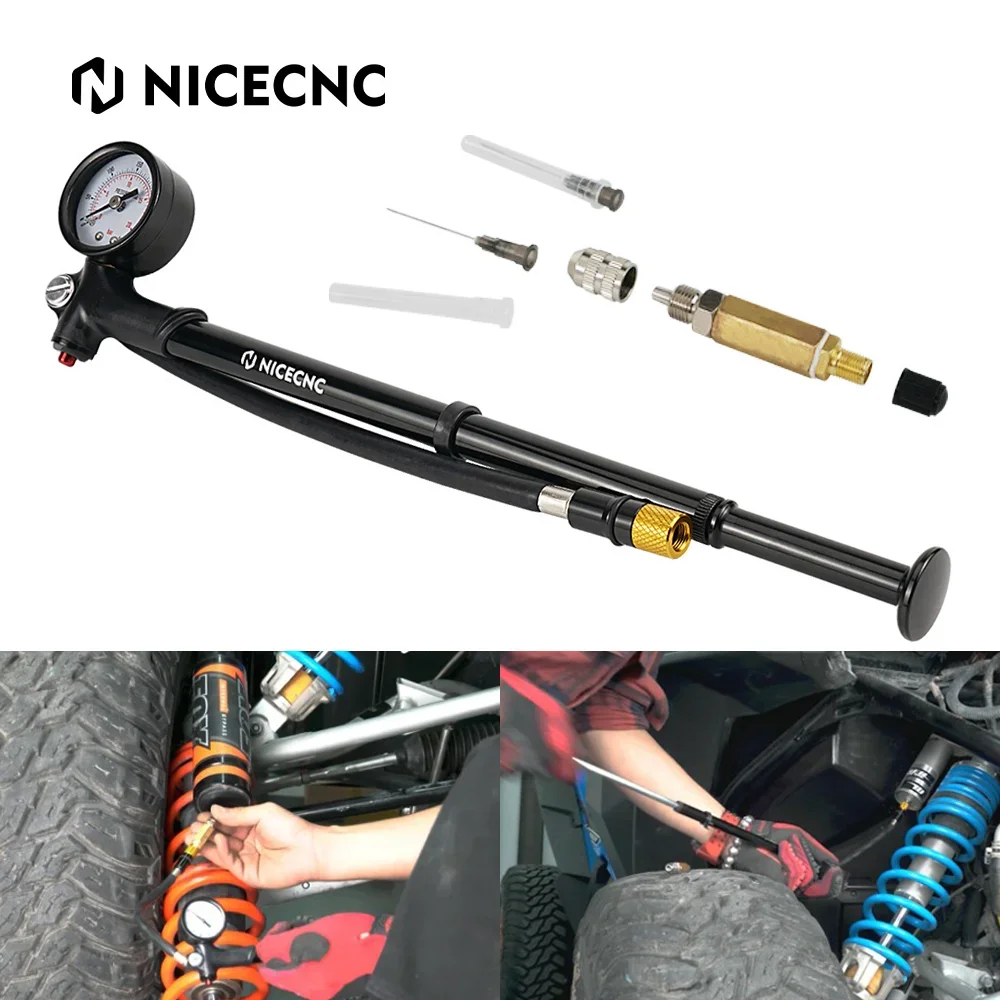 Universal 300psi ATV UTV Shock Absorber Air Pump Kit for Can-am Polaris Yamaha Suzuki Fork Suspension Pump w/ Nitrogen Needle
Universal 300psi ATV UTV Shock Absorber Air Pump Kit for Can-am Polaris Yamaha Suzuki Fork Suspension Pump w/ Nitrogen Needle
