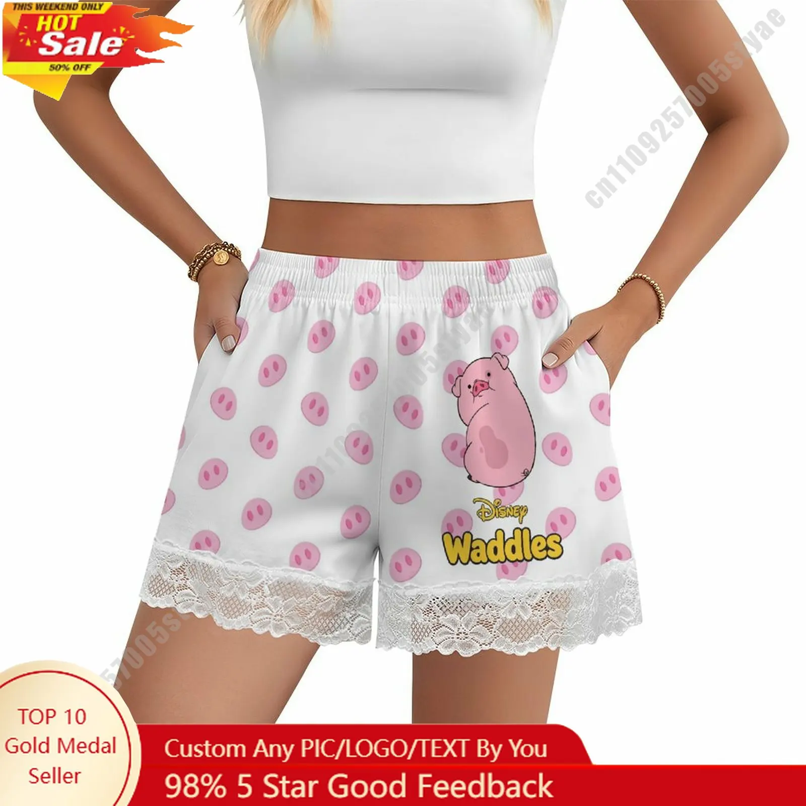Waddles Short Pajama Pants Disney Cartoon Women Summer Lace Trim Thin Panties Custom Loose Home Casual Shorts
Waddles Short Pajama Pants Disney Cartoon Women Summer Lace Trim Thin Panties Custom Loose Home Casual Shorts