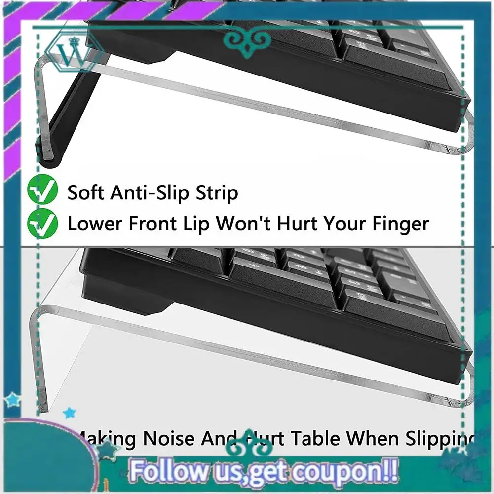 Upgraded Acrylic Keyboard Holder,Acrylic Tilted Computer Keyboard Holder Clear Keyboard Stand For Ergonomic Typing Office Desk
Upgraded Acrylic Keyboard Holder,Acrylic Tilted Computer Keyboard Holder Clear Keyboard Stand For Ergonomic Typing Office Desk