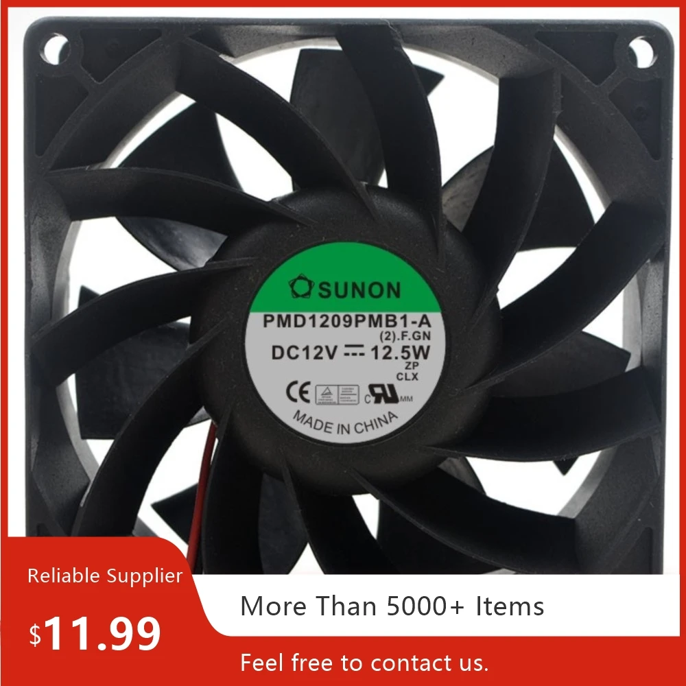 PMD1209PMB1-A For SUNON 9038 Fan 12V 12.5W 92x92x38mm with Tachometer (Speed Feedback) 2/3 Wire
PMD1209PMB1-A For SUNON 9038 Fan 12V 12.5W 92x92x38mm with Tachometer (Speed Feedback) 2/3 Wire