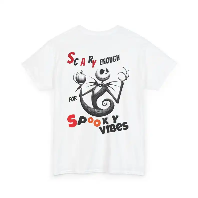 Spooky Vibes Tee for Nightmare before christmas, Unisex Cotton Top, Tee for Halloween Parties, Scary Funny T-Shirt
Spooky Vibes Tee for Nightmare before christmas, Unisex Cotton Top, Tee for Halloween Parties, Scary Funny T-Shirt