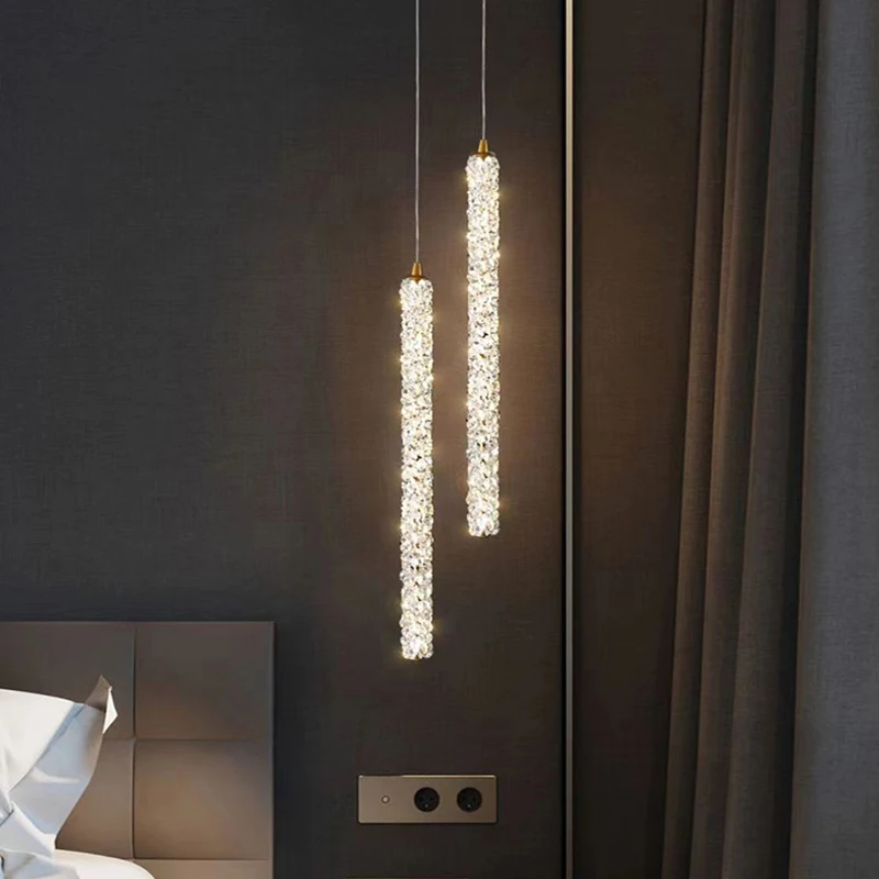 Luxury Bedroom K9 Crystals Pendant Lights Modern Dimmable Aisle Living Room Ceiling Chandelier Gold Luster Home Decor Led Light
Luxury Bedroom K9 Crystals Pendant Lights Modern Dimmable Aisle Living Room Ceiling Chandelier Gold Luster Home Decor Led Light