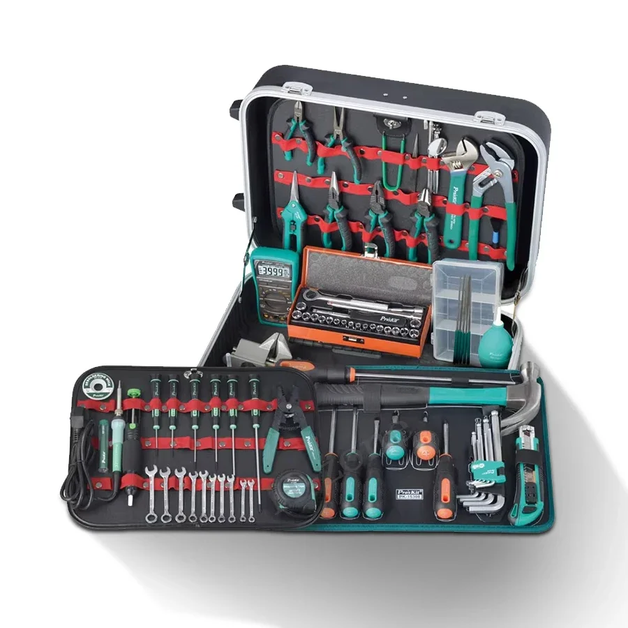 PK-15308HM Mechanical engineering tool set circuit measurement repair and welding repair 89 pieces
PK-15308HM Mechanical engineering tool set circuit measurement repair and welding repair 89 pieces