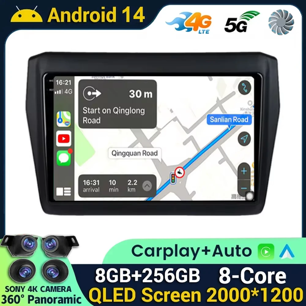 Android 14 Wireless Carplay&Auto For Suzuki Swift 2017 2018 2019 Car Radio Stereo Multimedia Navigation GPS Video Player WIFI+4G
Android 14 Wireless Carplay&Auto For Suzuki Swift 2017 2018 2019 Car Radio Stereo Multimedia Navigation GPS Video Player WIFI+4G