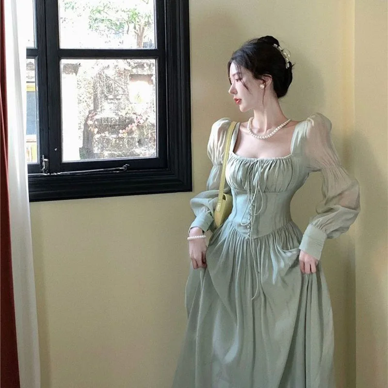 Elegant Princess Party Dress Women Autumn 2024A-line Chiffon beach Dresses lady Y2K New long sleeve French Vintage Prom Vestidos
Elegant Princess Party Dress Women Autumn 2024A-line Chiffon beach Dresses lady Y2K New long sleeve French Vintage Prom Vestidos