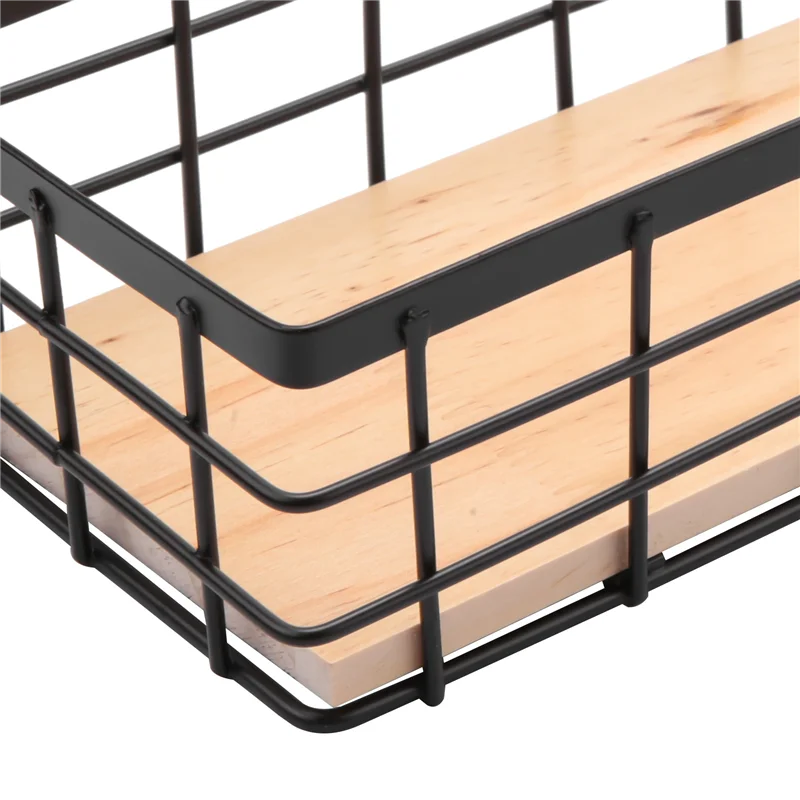 2Pack Metal Storage Basket With Wood Base,Decorative Baskets For Home Storage,Wire Basket For Organizing Small Tableware
2Pack Metal Storage Basket With Wood Base,Decorative Baskets For Home Storage,Wire Basket For Organizing Small Tableware