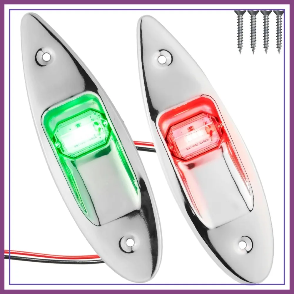 LED Boat Navigation Lights, Bow Light, Vertical Mount Sidelight, Red & Green, 12V, USCG 2NM
LED Boat Navigation Lights, Bow Light, Vertical Mount Sidelight, Red & Green, 12V, USCG 2NM