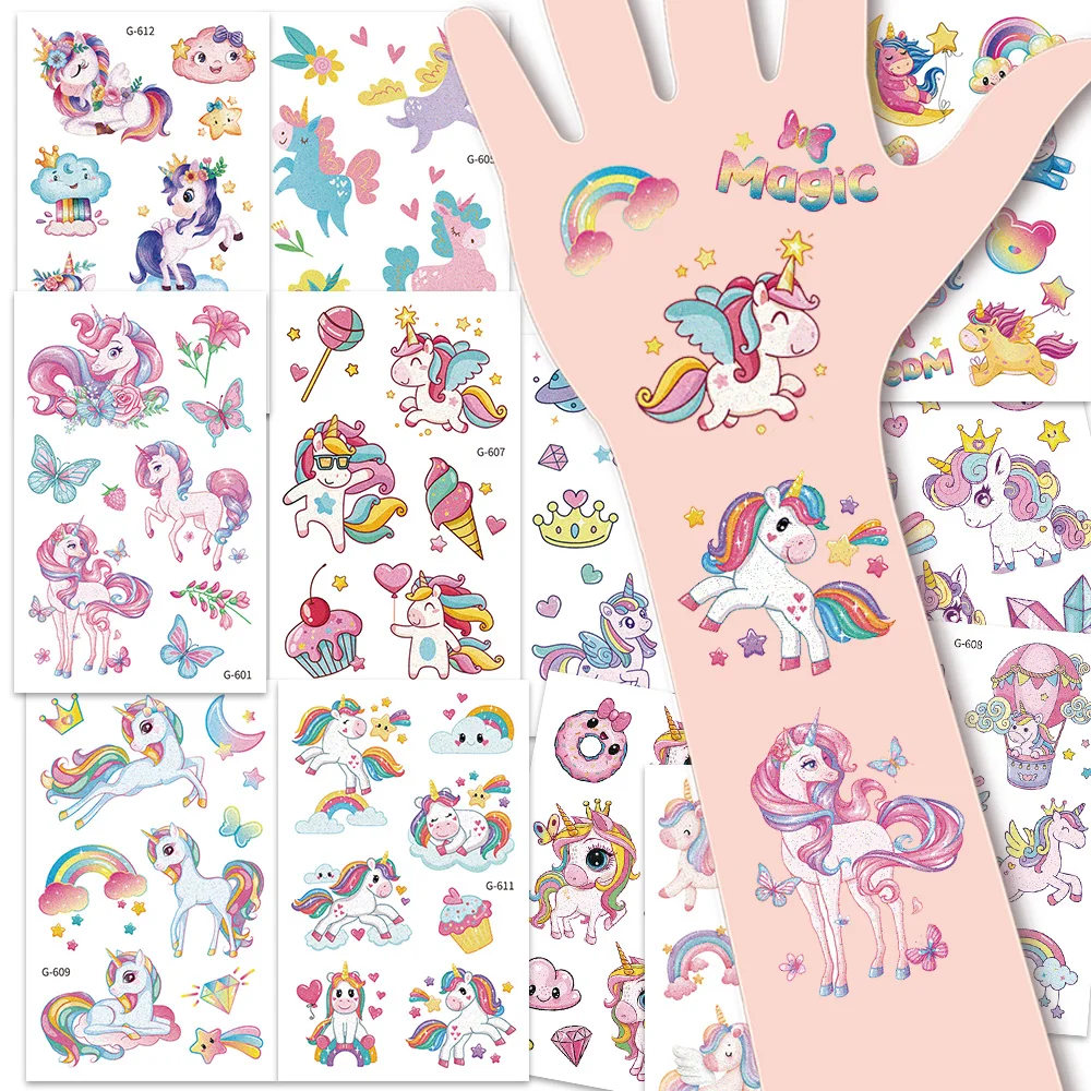 12 Sheets Glitter Pink Unicorn Temporary Tattoos, Glitter Styles Waterproof Shiny Rainbow Unicorn,Birthday Party Supplies
12 Sheets Glitter Pink Unicorn Temporary Tattoos, Glitter Styles Waterproof Shiny Rainbow Unicorn,Birthday Party Supplies