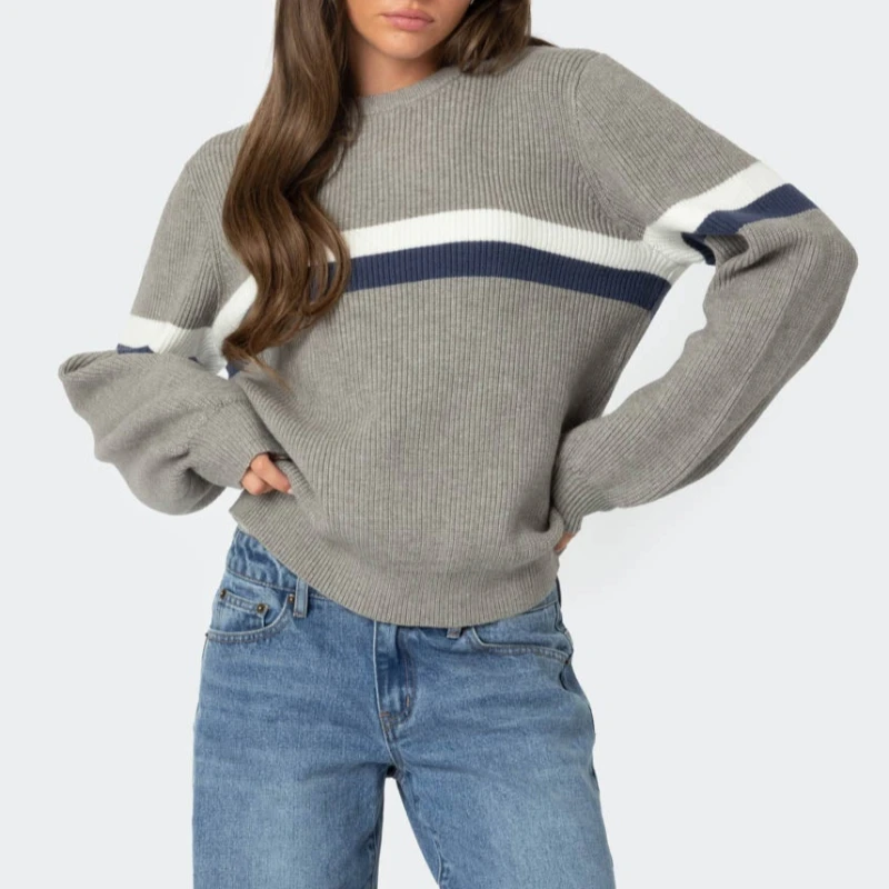 Autumn and winter women's pullover round neck long sleeve round neck knitted bottoming shirt casual loose sweater
Autumn and winter women's pullover round neck long sleeve round neck knitted bottoming shirt casual loose sweater