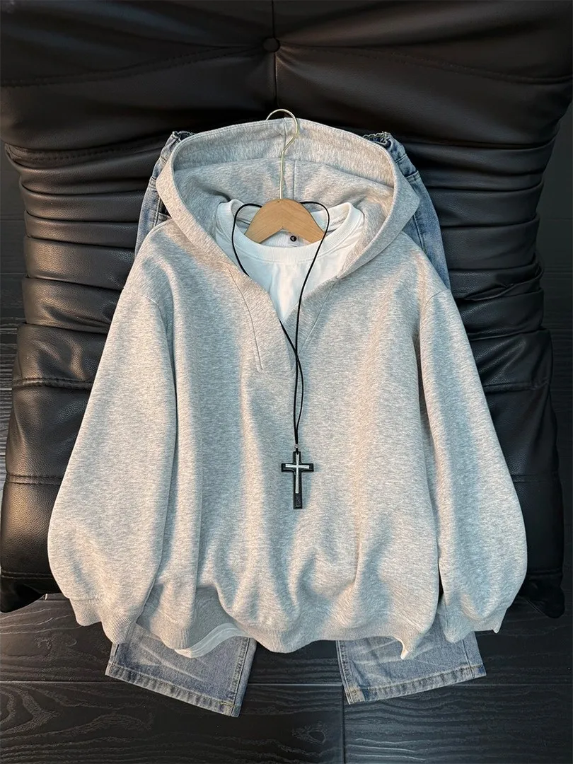 American Lazy Sle Hooded V-Ne Sweatirt Men's Faionable Versatile Spring Heavyweight Jaet Trendy Loose Fit Cotton Po...
American Lazy Sle Hooded V-Ne Sweatirt Men's Faionable Versatile Spring Heavyweight Jaet Trendy Loose Fit Cotton Po...