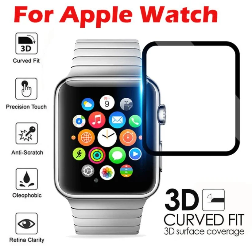 3D HD Tempered Glass For Apple Watch 40mm 44mm Series 4 5 6 Black Screen Protector Film For iWatch 42mm 38mm Series
3D HD Tempered Glass For Apple Watch 40mm 44mm Series 4 5 6 Black Screen Protector Film For iWatch 42mm 38mm Series