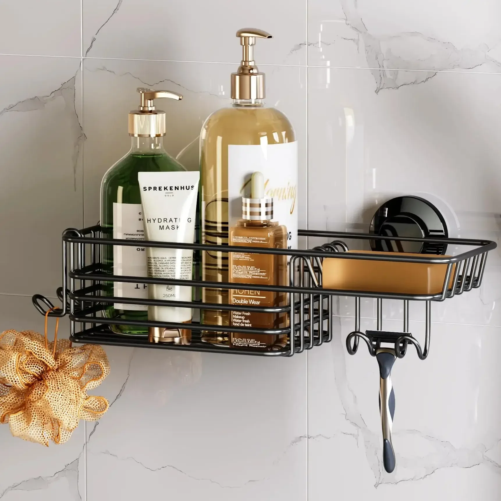 TAILI Shower Caddy Suction Cup with & Soap holder, Heavy Duty Bathroom Shower Organizer, No Drilling Shower Shelf Pumps
TAILI Shower Caddy Suction Cup with & Soap holder, Heavy Duty Bathroom Shower Organizer, No Drilling Shower Shelf Pumps