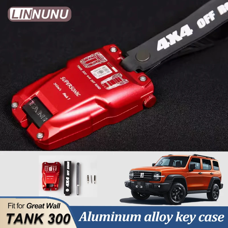 LINNUNU Car Key Case Cover Chain Ring For Great Wall GWM WEY TANK 300 Aluminum alloy supersonic Fob Smart Key Interior Protect
LINNUNU Car Key Case Cover Chain Ring For Great Wall GWM WEY TANK 300 Aluminum alloy supersonic Fob Smart Key Interior Protect