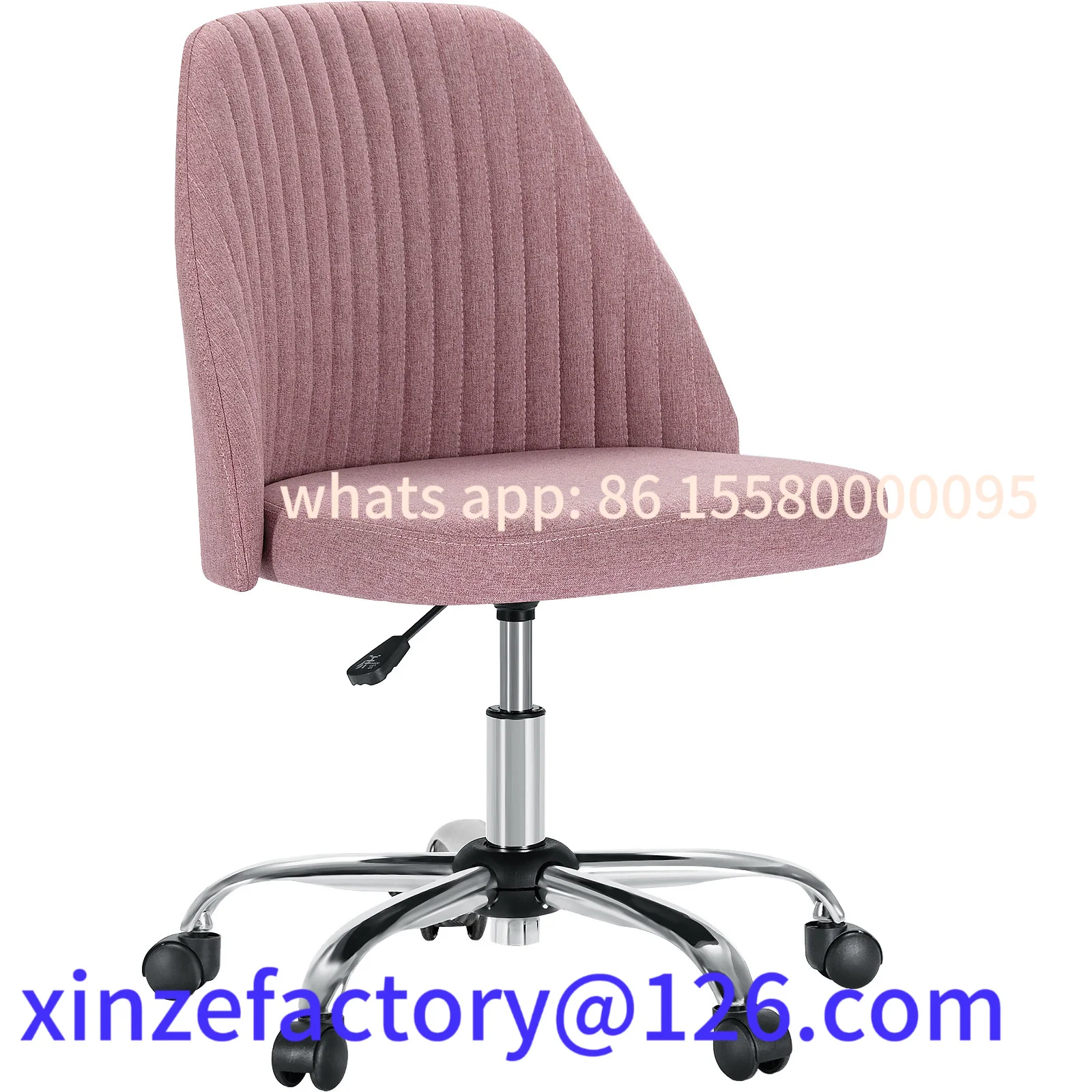 Customizable Armless Small Cute Vanity Swivel Chair with Back Modern Fabric with Wheels Swivel
Customizable Armless Small Cute Vanity Swivel Chair with Back Modern Fabric with Wheels Swivel