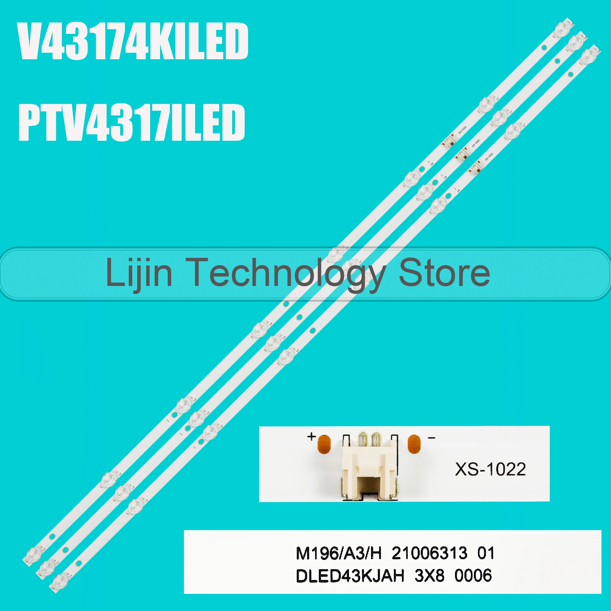 10 kit LED strip For JL.D43091330-296AS-M-V02 DLED43KJAH 3X8 0006 PTV43174KILED PTV4317ILED Ptv4317ile PPTV 43C4A 43VF4
10 kit LED strip For JL.D43091330-296AS-M-V02 DLED43KJAH 3X8 0006 PTV43174KILED PTV4317ILED Ptv4317ile PPTV 43C4A 43VF4