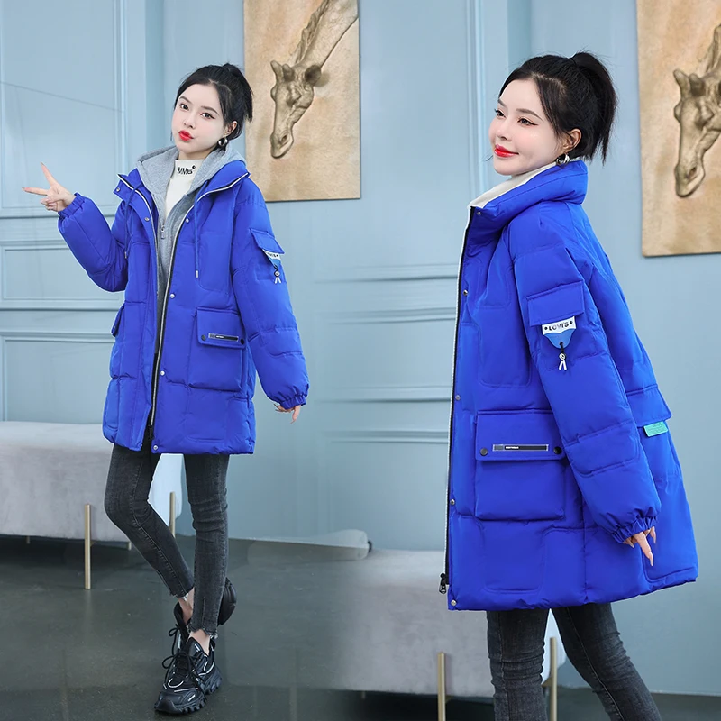 Женское хлопковое тюлевое пальто средней длины с капюшоном, осенне-зимнее пальто, свободная студенческая верхняя одежда в Корейском стиле
Женское хлопковое тюлевое пальто средней длины с капюшоном, осенне-зимнее пальто, свободная студенческая верхняя одежда в Корейском стиле