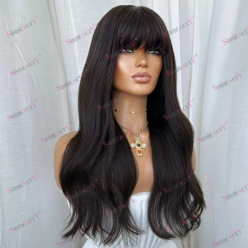Glueless Fringe 5x5 HD Lace Human Hair Natural Black Wigs for Women Pre Plucked Thick Bangs 13x6 Lace Front Wigs Bleached Knots
Glueless Fringe 5x5 HD Lace Human Hair Natural Black Wigs for Women Pre Plucked Thick Bangs 13x6 Lace Front Wigs Bleached Knots