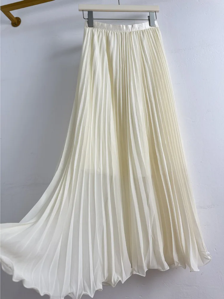 New Women 14 Color High-waisted Pleated A Large Hem Skirt 2026 Summer Elegant Fashion Streetwear Slimming Versatile Long Skirt
New Women 14 Color High-waisted Pleated A Large Hem Skirt 2026 Summer Elegant Fashion Streetwear Slimming Versatile Long Skirt