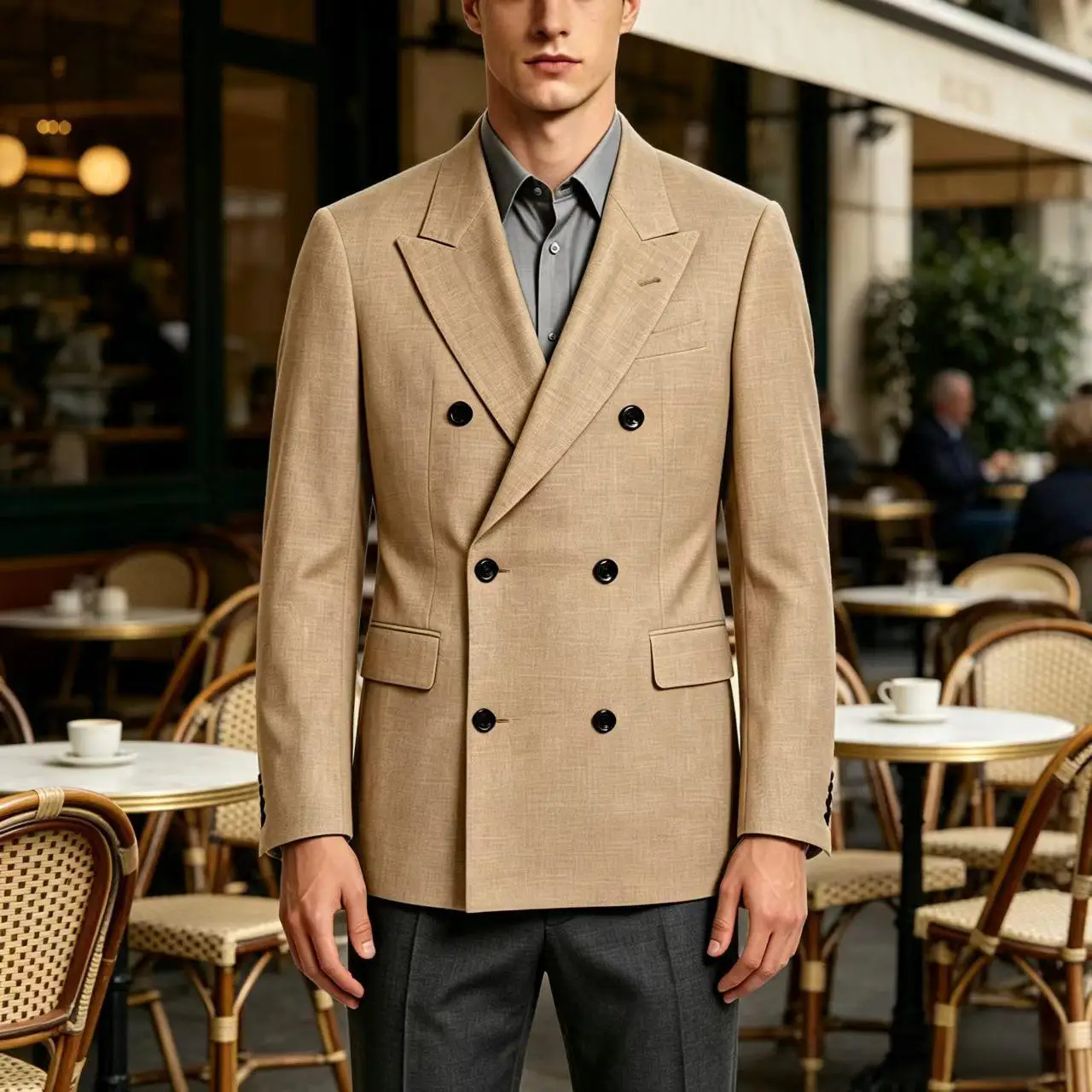 Men's 100% Linen Double Breasted Blazer Classic Slim Fit Peak Lapel Suit Jacket Formal Business Sport Coat with Flap Pockets
Men's 100% Linen Double Breasted Blazer Classic Slim Fit Peak Lapel Suit Jacket Formal Business Sport Coat with Flap Pockets