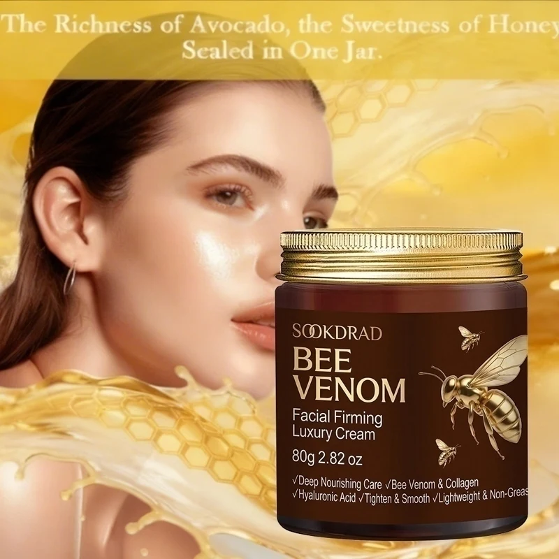Bee Venom Facial Firming Cream, Collagen, Deep Nourish, Lightweight, All Skin, Daily Use, 80g
Bee Venom Facial Firming Cream, Collagen, Deep Nourish, Lightweight, All Skin, Daily Use, 80g