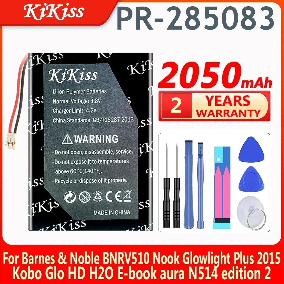 Аккумулятор KiKiss 2050 мАч PR-285083 для Barnes & Noble BNRV510 Nook Glowlight Plus 2015 для Kobo Glo HD H2O, аккумуляторы для электронных книг
Аккумулятор KiKiss 2050 мАч PR-285083 для Barnes & Noble BNRV510 Nook Glowlight Plus 2015 для Kobo Glo HD H2O, аккумуляторы для электронных книг