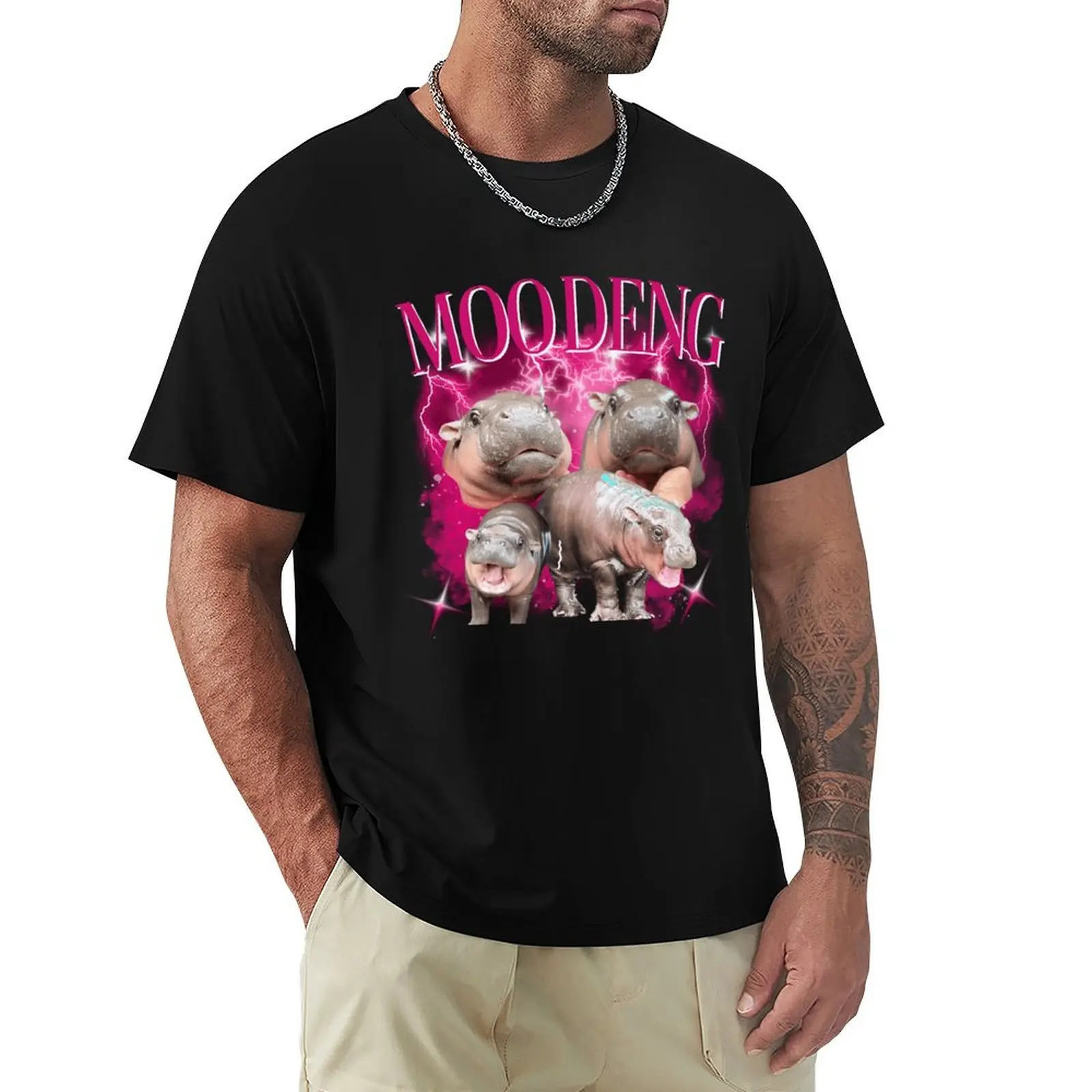 Moo Deng Bouncy Pig in Thailand Baby Hippo Khao Kheow Open Zoo T-Shirt Novelty Print Casual Tee Shirt
Moo Deng Bouncy Pig in Thailand Baby Hippo Khao Kheow Open Zoo T-Shirt Novelty Print Casual Tee Shirt