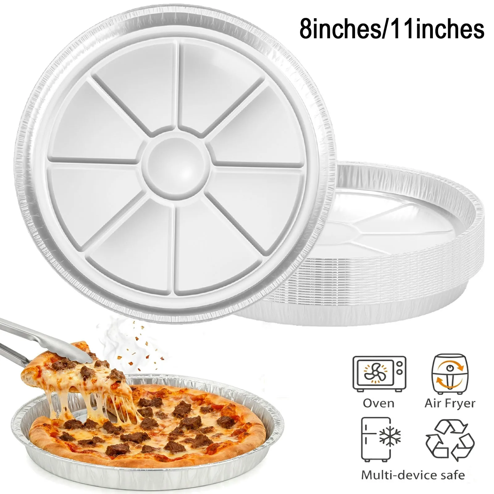 20 Pcs Aluminum Foil Pizza Tray 8"/11" Bakeware Trays Round Pizza Pan Practical Pizza Tray for Restaurant Kitchen Accessories
20 Pcs Aluminum Foil Pizza Tray 8"/11" Bakeware Trays Round Pizza Pan Practical Pizza Tray for Restaurant Kitchen Accessories
