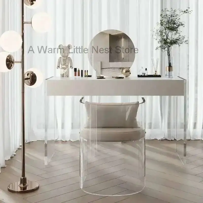 Bedroom Acrylic Dressers Simple Solid Wood Cabinet Design Modern Dressing Tables Makeup Stool With Mirror Minimalist Furniture 
Bedroom Acrylic Dressers Simple Solid Wood Cabinet Design Modern Dressing Tables Makeup Stool With Mirror Minimalist Furniture