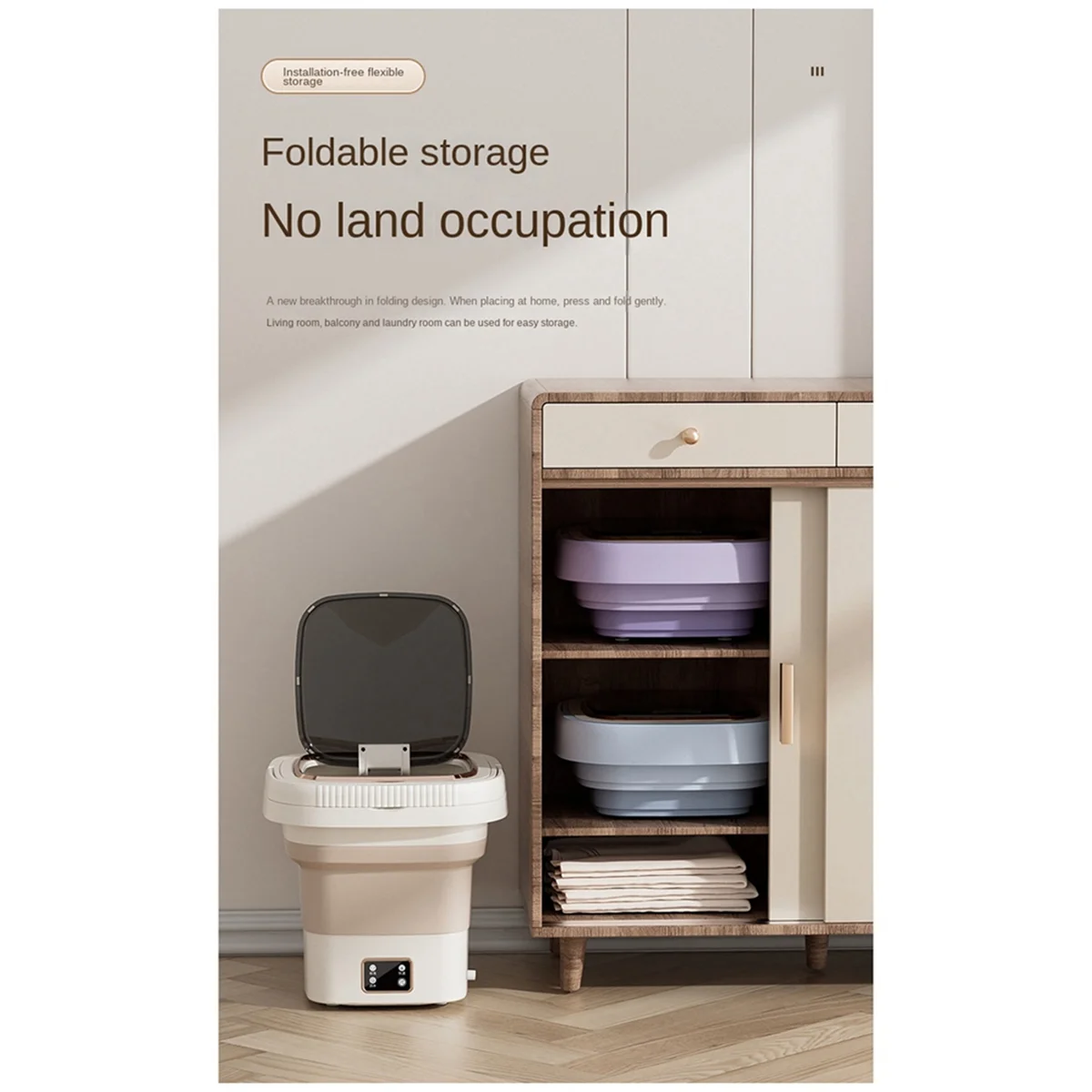 AUU-9L Portable Washing Mini Foldable Household Washing Machine with Dry Washing Machine Milky White US-Plug
AUU-9L Portable Washing Mini Foldable Household Washing Machine with Dry Washing Machine Milky White US-Plug
