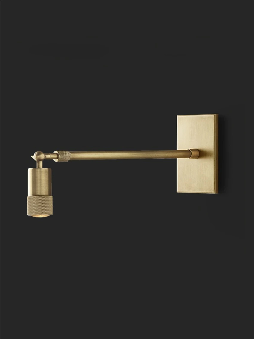 American All Copper Straight Rod Loft Retro Wall Lamps Modern Italian Study Dining Room Lighting Adjustable Wall sconces lights
American All Copper Straight Rod Loft Retro Wall Lamps Modern Italian Study Dining Room Lighting Adjustable Wall sconces lights