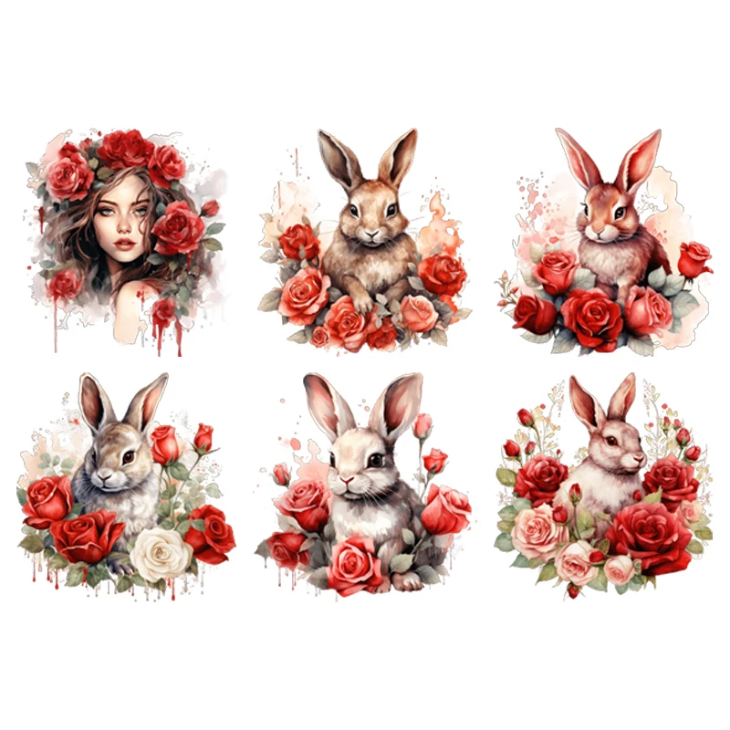DTF Transfer Sticker For T-Shirts Rabbit flower rose Theme Iron On Print Patch Cartoon Fashion Heat Transfer Appliqued Cloth
DTF Transfer Sticker For T-Shirts Rabbit flower rose Theme Iron On Print Patch Cartoon Fashion Heat Transfer Appliqued Cloth