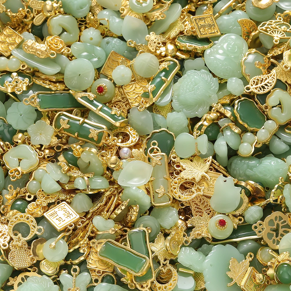 25/45/70pcs Alloy Imitation Jade Charms Green Mixed Pendant for DIY Necklace Bracelet Earring Jewelry Making Findings
25/45/70pcs Alloy Imitation Jade Charms Green Mixed Pendant for DIY Necklace Bracelet Earring Jewelry Making Findings
