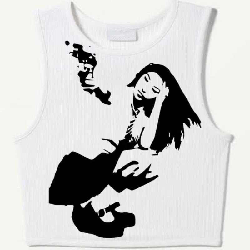 Summer retro new style 2025 round neck pullover sleeveless print exposed navel casual women's suspender top vest
Summer retro new style 2025 round neck pullover sleeveless print exposed navel casual women's suspender top vest