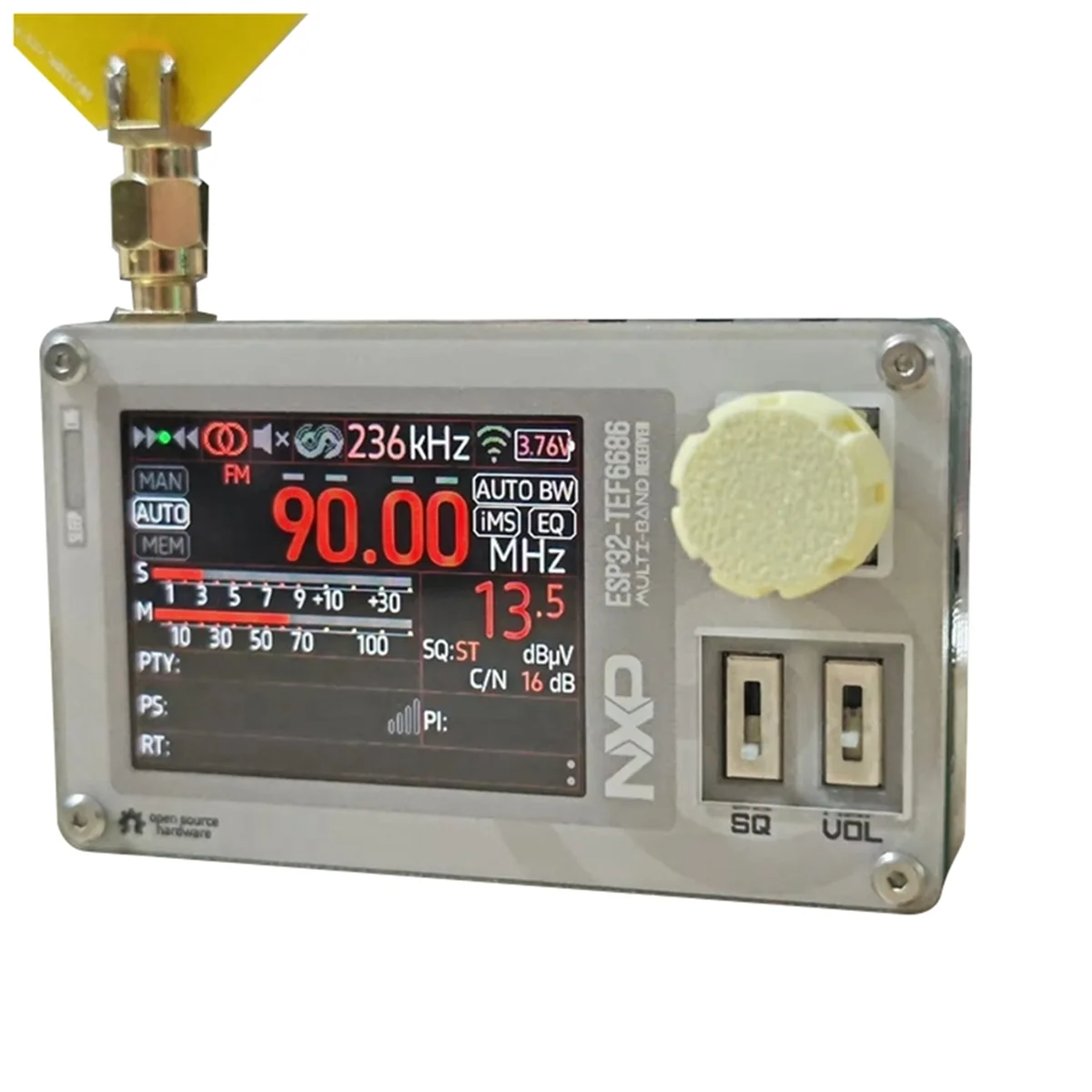 TEF6686 Мини-радио с антенной Полнодиапазонное радио FM/LW/MW/SW Радиоприемник 2,0-дюймовый IPS-экран Радио
TEF6686 Мини-радио с антенной Полнодиапазонное радио FM/LW/MW/SW Радиоприемник 2,0-дюймовый IPS-экран Радио