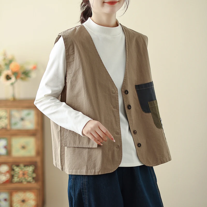 plus Size Women's Vest Artistic Retro Simple Commute Shoulder Pad Versatile Slimming Pure Cotton V-neck Vest Fashionable All ...
plus Size Women's Vest Artistic Retro Simple Commute Shoulder Pad Versatile Slimming Pure Cotton V-neck Vest Fashionable All ...