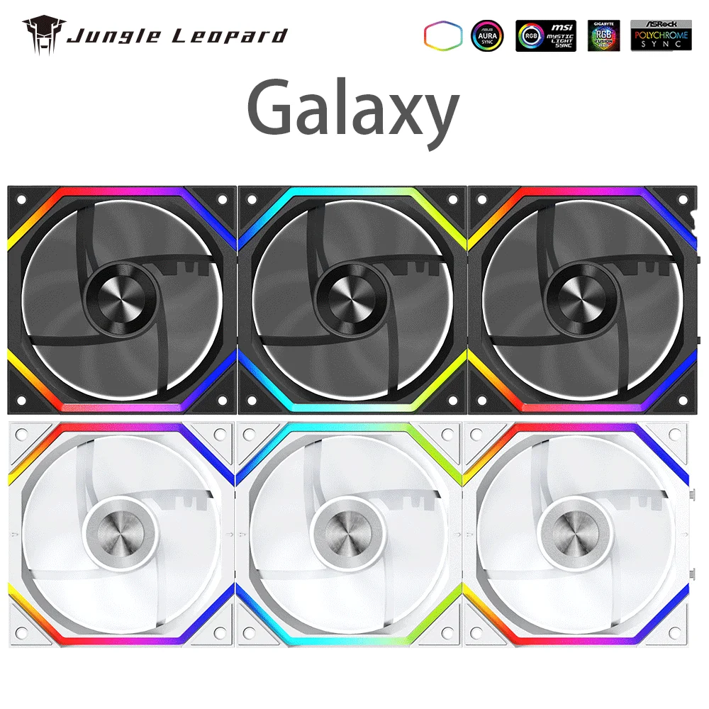 Jungle Leopard Galaxy Prism XH Flowing Running Lights PC Case Fan Splicing fan ARGB chassis fan 12CM cooling fan 5V3 pin PWM
Jungle Leopard Galaxy Prism XH Flowing Running Lights PC Case Fan Splicing fan ARGB chassis fan 12CM cooling fan 5V3 pin PWM