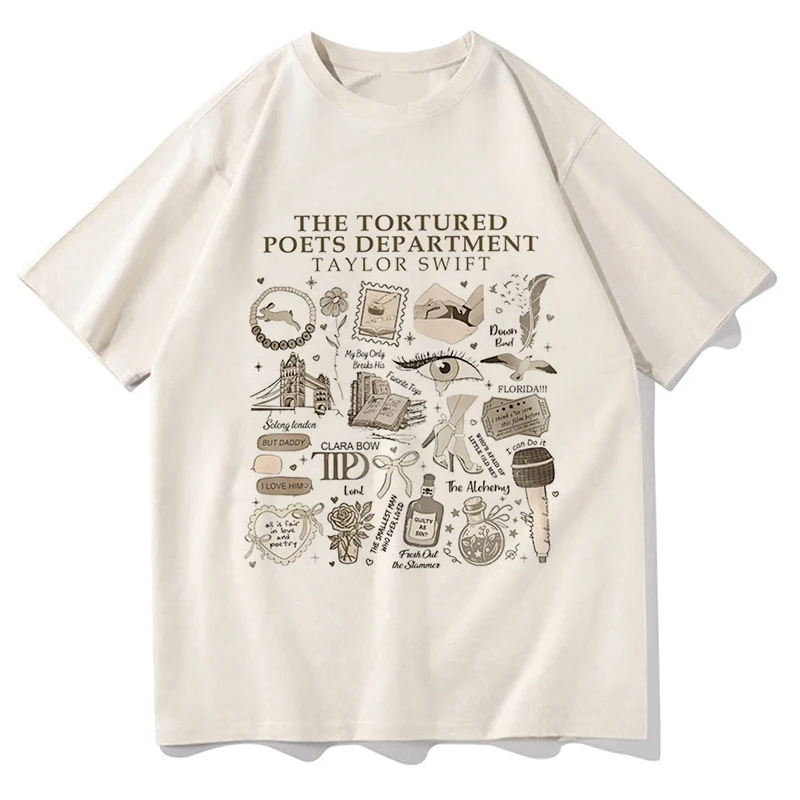 2024 New Album The Tortured Poets Department T Shirt Fashion Men Harajuku Vintage T-Shirt Unisex High Quality Cotton Tees Shirts
2024 New Album The Tortured Poets Department T Shirt Fashion Men Harajuku Vintage T-Shirt Unisex High Quality Cotton Tees Shirts