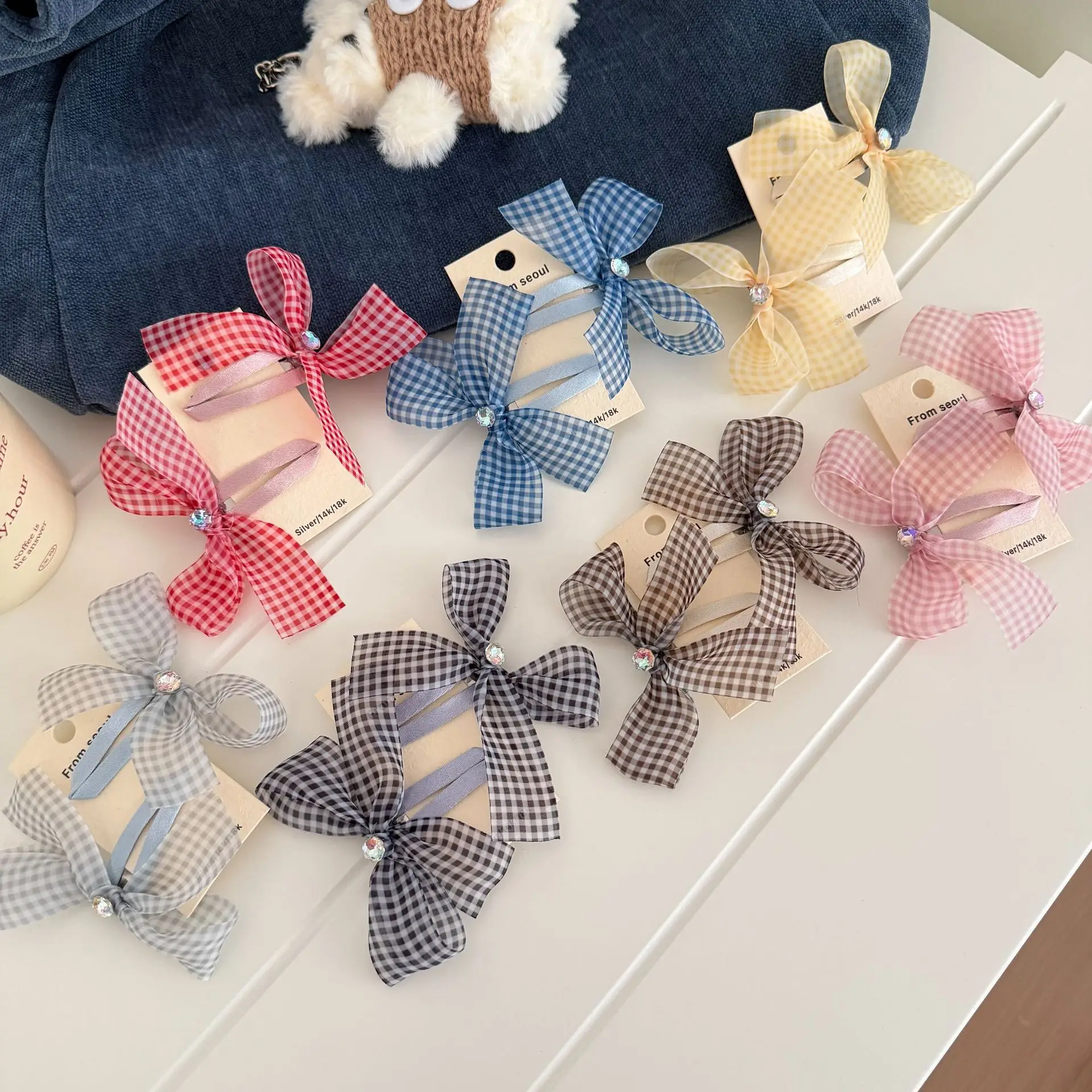 Resin Plaid Bow BB Hair Clip Rhinestone Heart Decor Non Slip Tiny for Toddler Girls Spring Korean Style Premium Claw Clip
Resin Plaid Bow BB Hair Clip Rhinestone Heart Decor Non Slip Tiny for Toddler Girls Spring Korean Style Premium Claw Clip