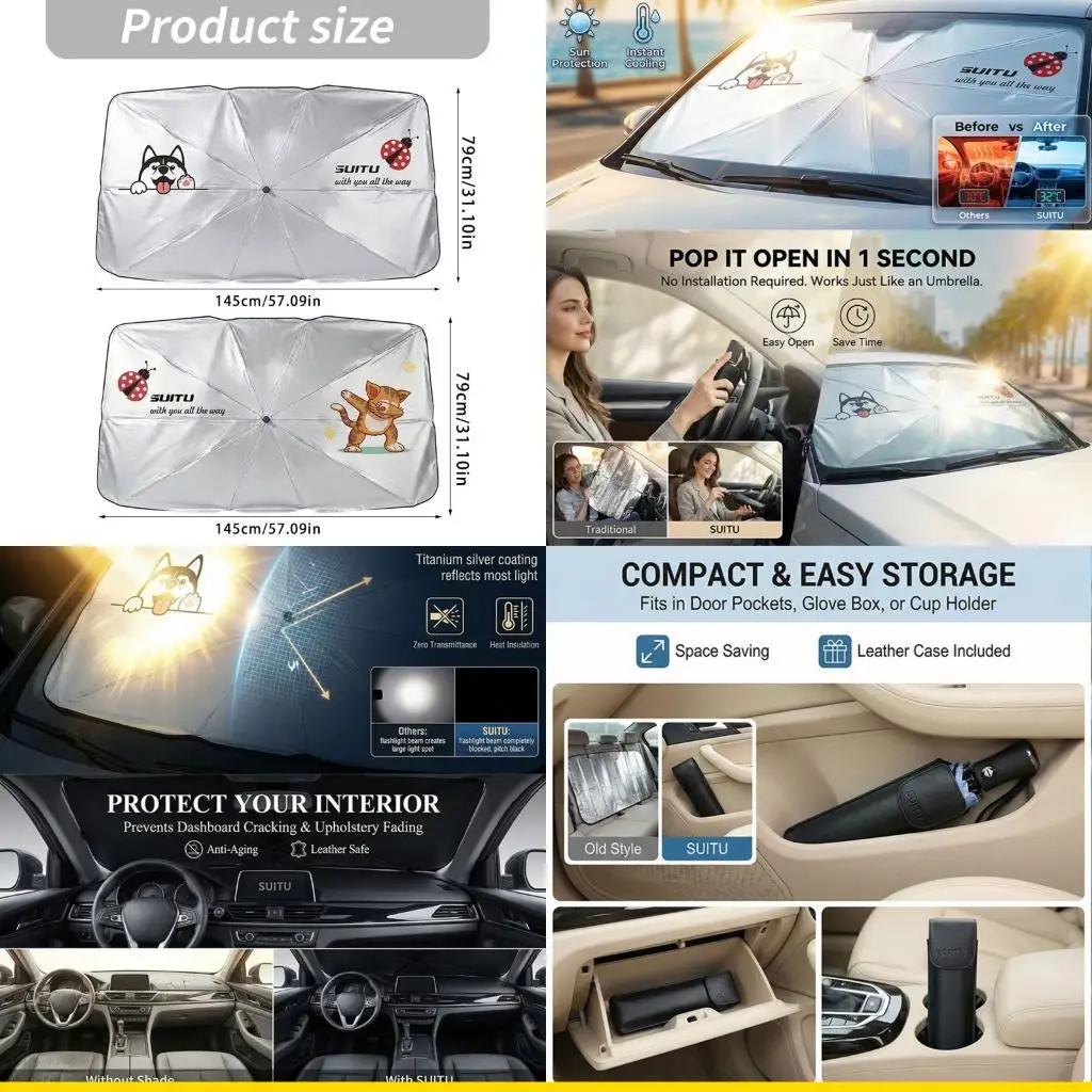 SZCH Car Windshield Sunshade Cover Front Window Sun Visors Sun Heat Protections Cover
SZCH Car Windshield Sunshade Cover Front Window Sun Visors Sun Heat Protections Cover