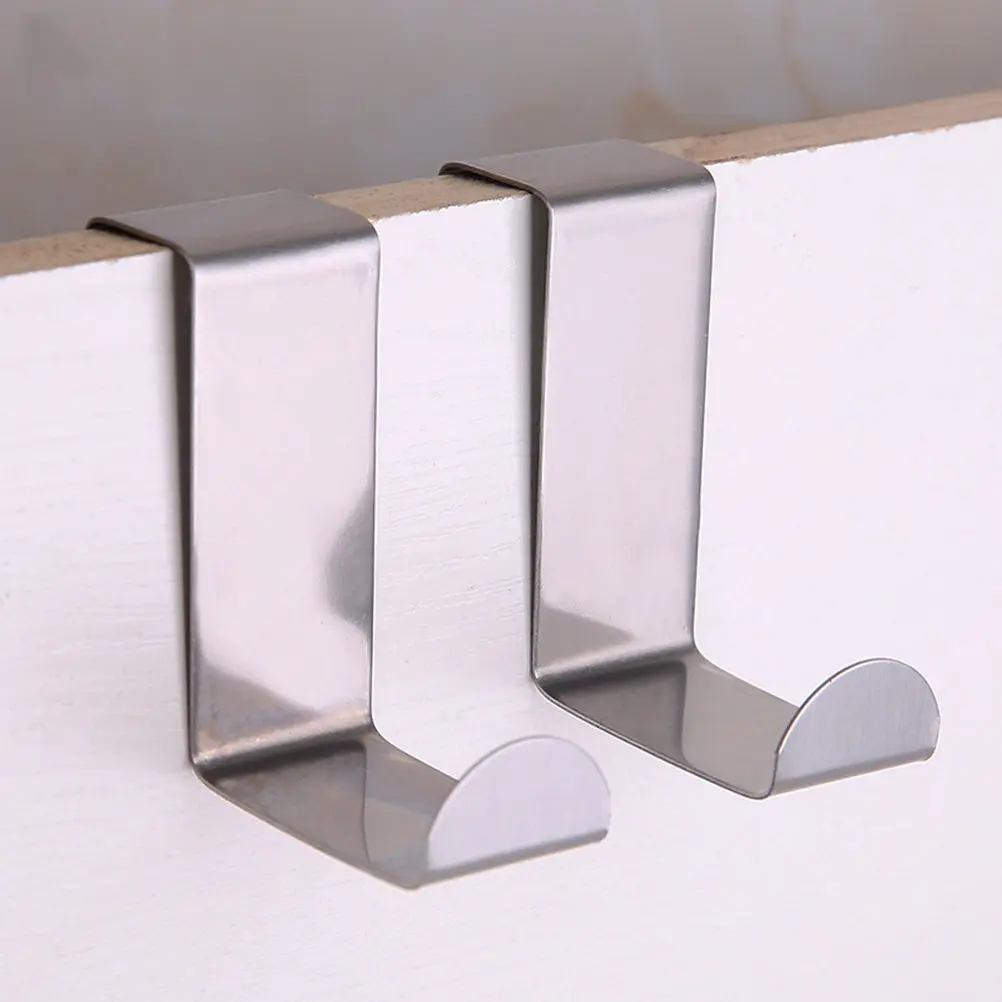 16Pcs Stainless Steel Door Hanger Multi-Functional Hooks for Clothes Keys Hats Space-Saving Silver Door-Back Hook
16Pcs Stainless Steel Door Hanger Multi-Functional Hooks for Clothes Keys Hats Space-Saving Silver Door-Back Hook