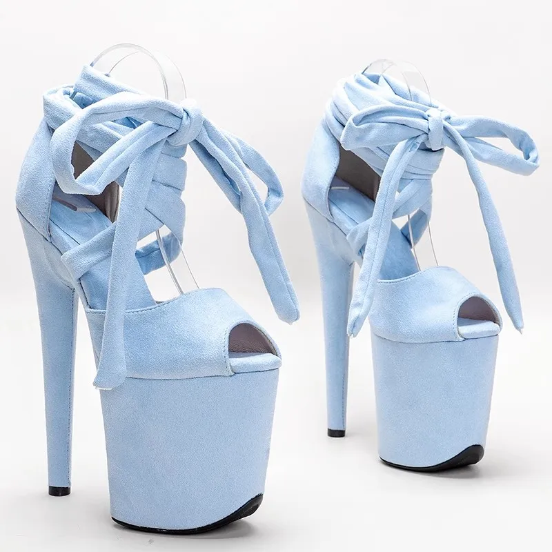 20cm/ 8inches Suede With Shiny PU Starp Small Open Toe Platform High Heel Sandals Pole Dance Shoes 115
20cm/ 8inches Suede With Shiny PU Starp Small Open Toe Platform High Heel Sandals Pole Dance Shoes 115
