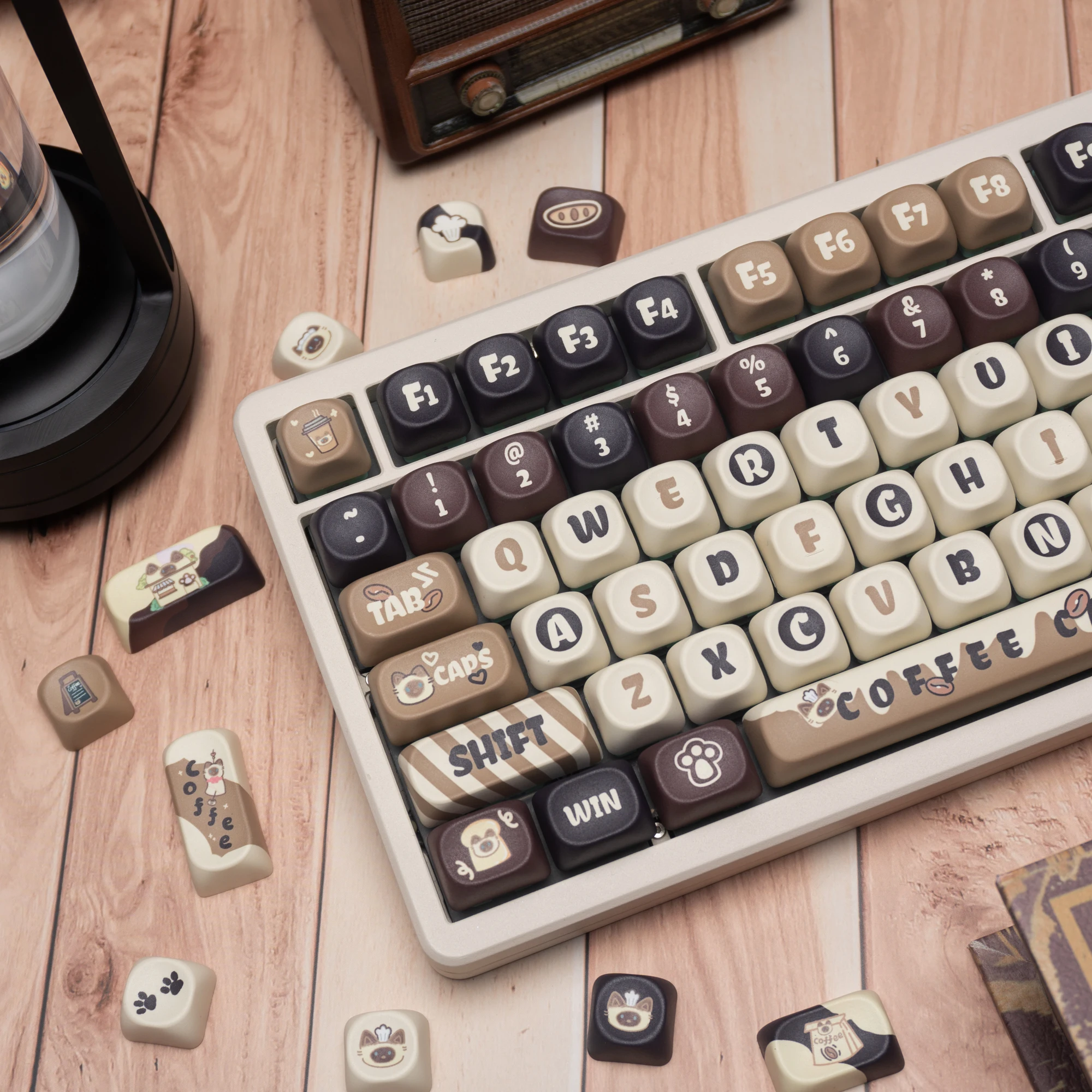 130+ Keys MOA Profile Coffee Cat PBT Keycaps Customs 5 Side Dye Sub Key cap for Cherry Gateron MX Switches Mechanical Keyboards
130+ Keys MOA Profile Coffee Cat PBT Keycaps Customs 5 Side Dye Sub Key cap for Cherry Gateron MX Switches Mechanical Keyboards