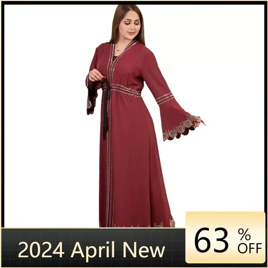 Muslim Fashion Abaya Dress African Dresses for Women 2024 Summer Elegant African Long Sleeve V-neck Plus Size Long Maxi Dress
Muslim Fashion Abaya Dress African Dresses for Women 2024 Summer Elegant African Long Sleeve V-neck Plus Size Long Maxi Dress