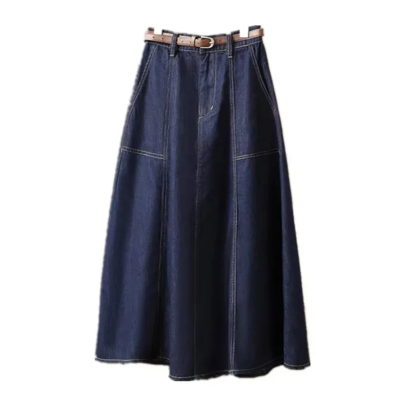 Women's High Waist A-Line Denim Midi Skirt with Belt Casual Swing Long Skirt
Women's High Waist A-Line Denim Midi Skirt with Belt Casual Swing Long Skirt