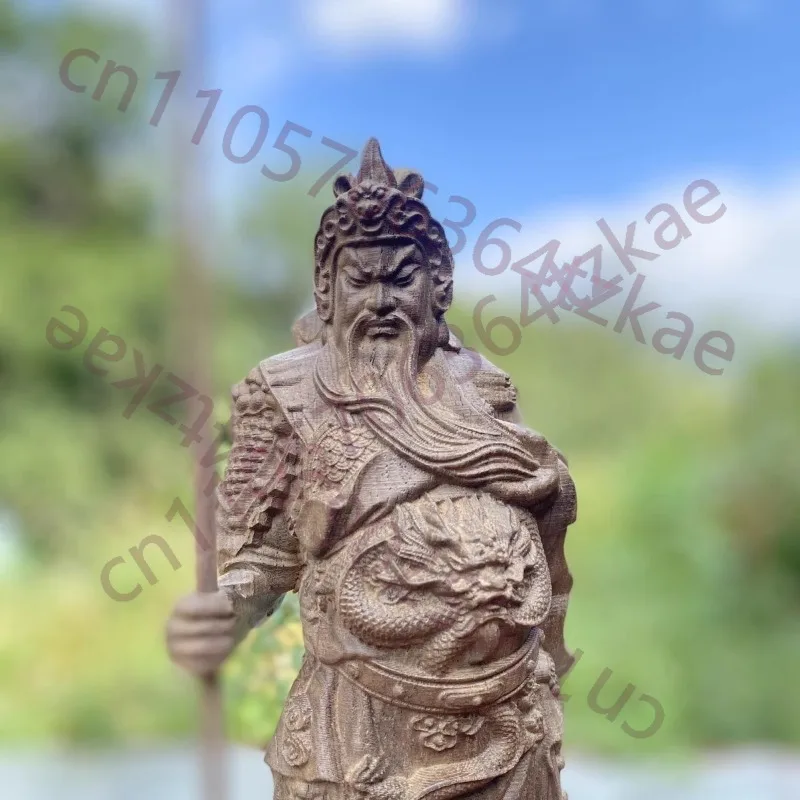 Hand Carved Dark Wooden Standing Guan Gong Statue Figurine w/ Blade God of War Wealth Protector Ornament Home Office Decor Gift
Hand Carved Dark Wooden Standing Guan Gong Statue Figurine w/ Blade God of War Wealth Protector Ornament Home Office Decor Gift
