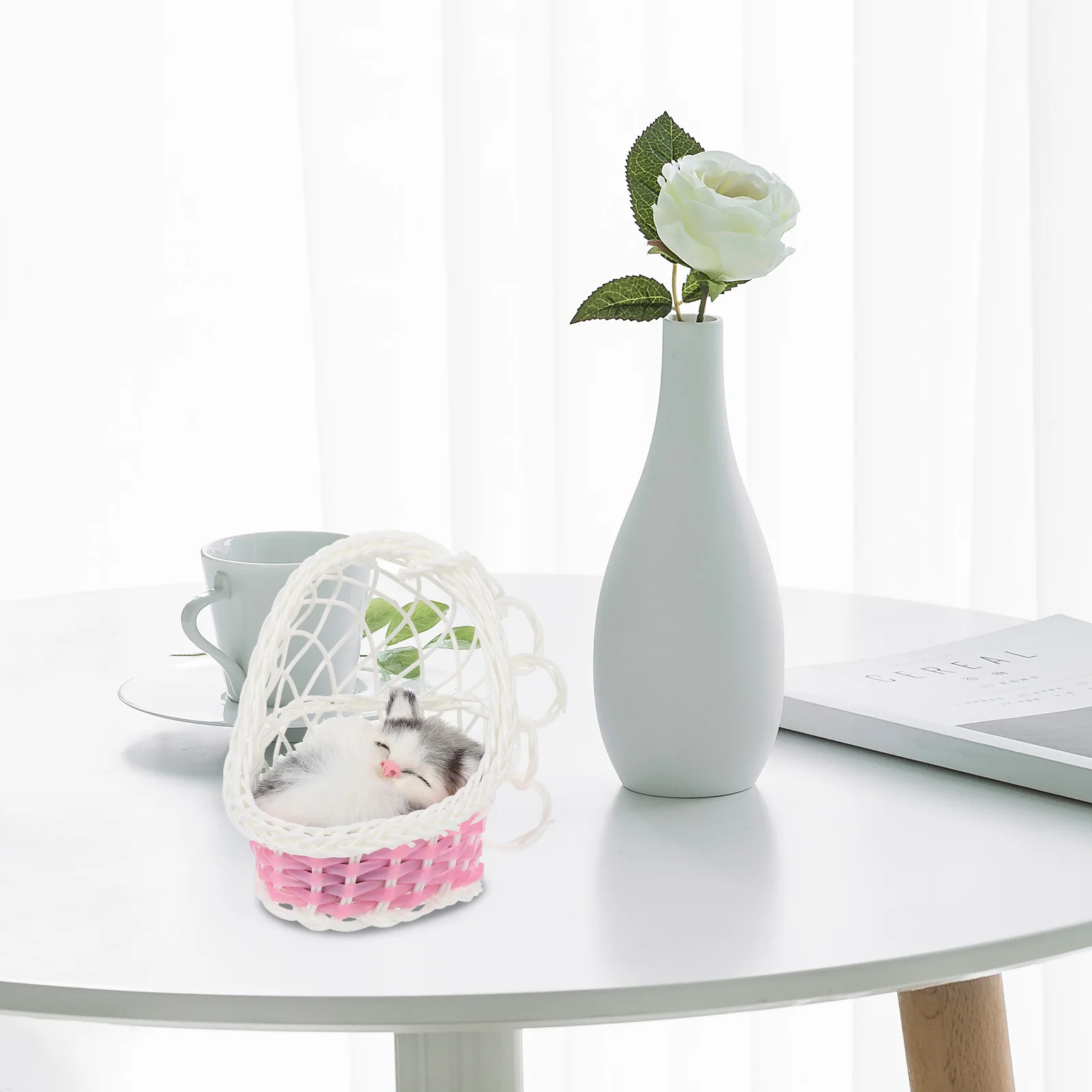 Simulation Animal Hanging Basket Cute Small Toy Home Decoration Realistic Stuffed Plastic Gray Cat Swing Storage Basket
Simulation Animal Hanging Basket Cute Small Toy Home Decoration Realistic Stuffed Plastic Gray Cat Swing Storage Basket