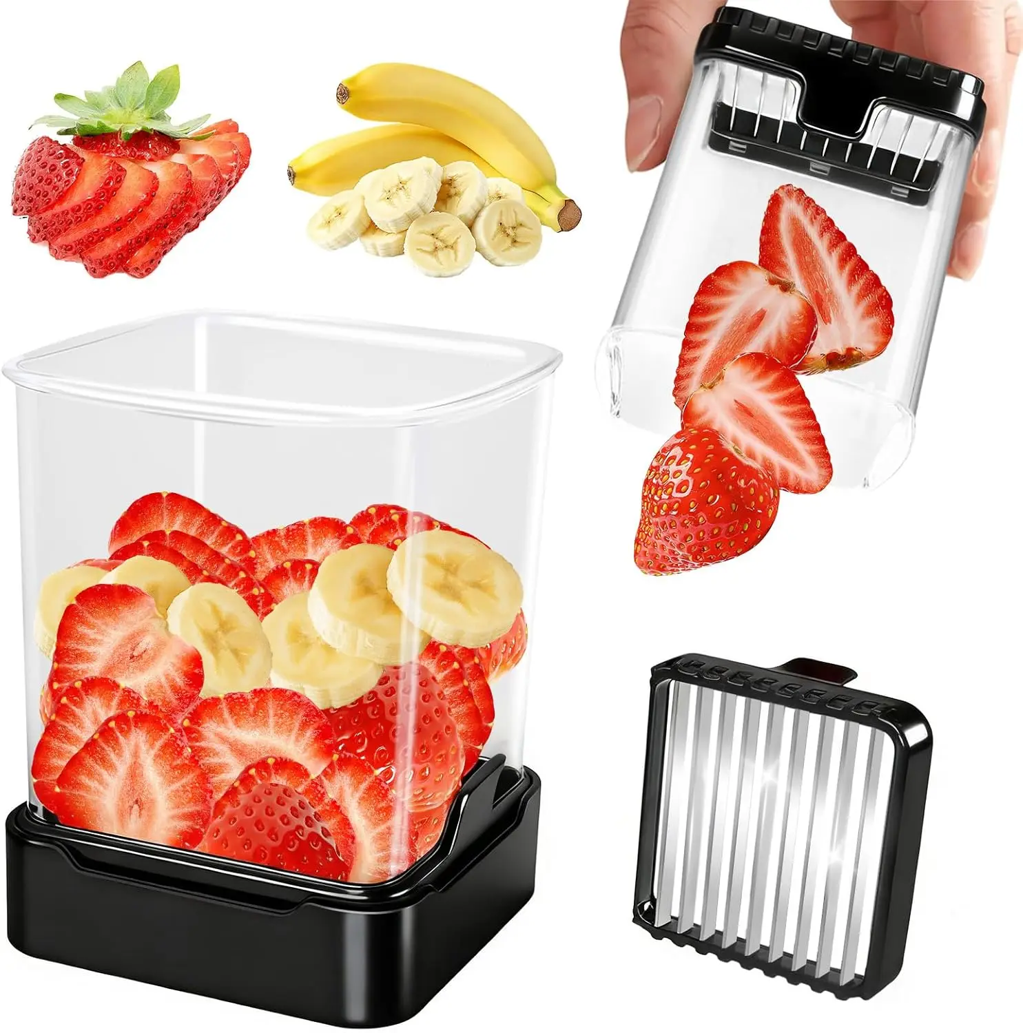 Detachable Fruit Slicer Cup for Strawberries, Bananas, Eggs - Safe Push Plate Cutter for Quick Meal Prep
Detachable Fruit Slicer Cup for Strawberries, Bananas, Eggs - Safe Push Plate Cutter for Quick Meal Prep
