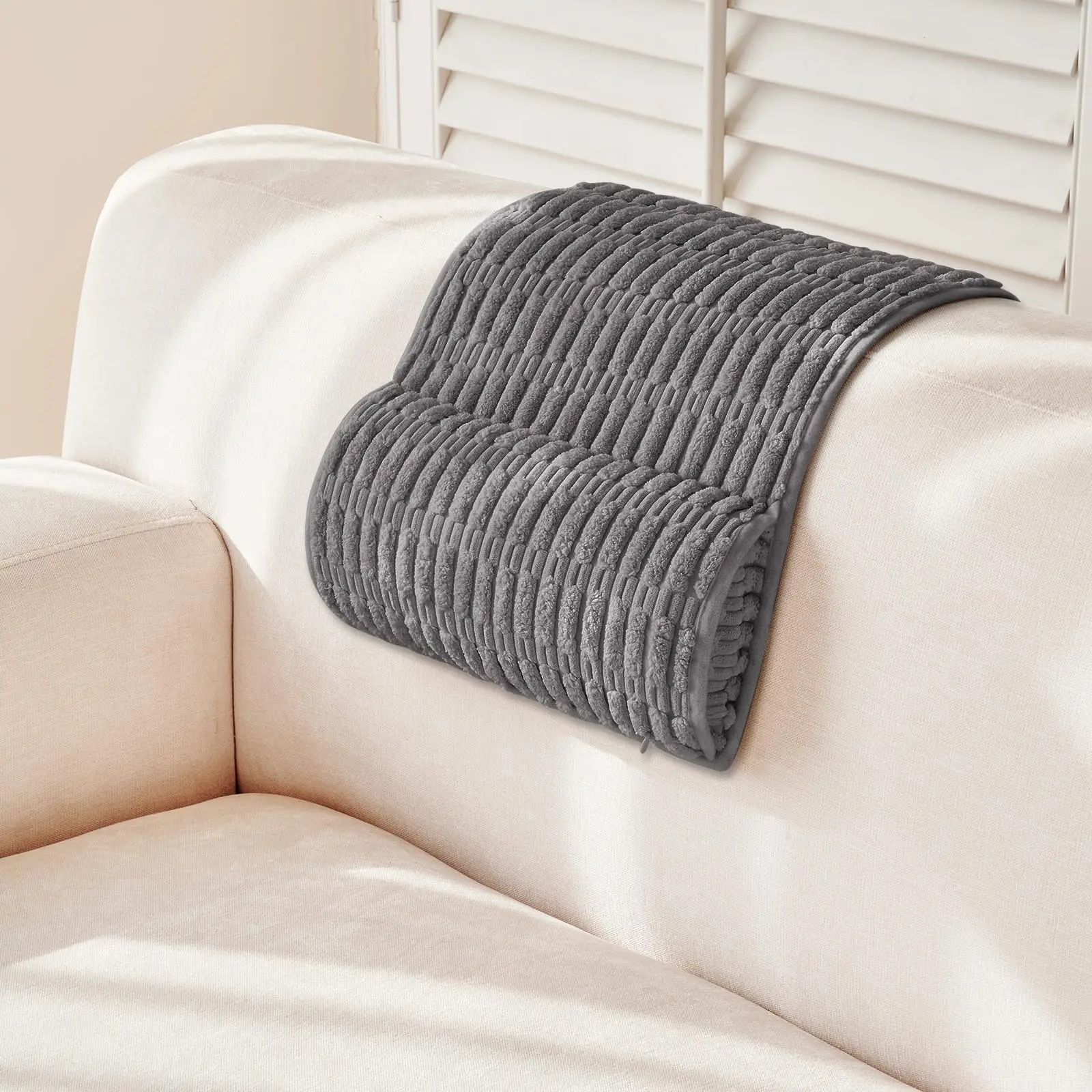 Gray Corduroy Neck Support Pillow For Sofa Chair Office Recliner Non-Slip Zippered Cover
Gray Corduroy Neck Support Pillow For Sofa Chair Office Recliner Non-Slip Zippered Cover