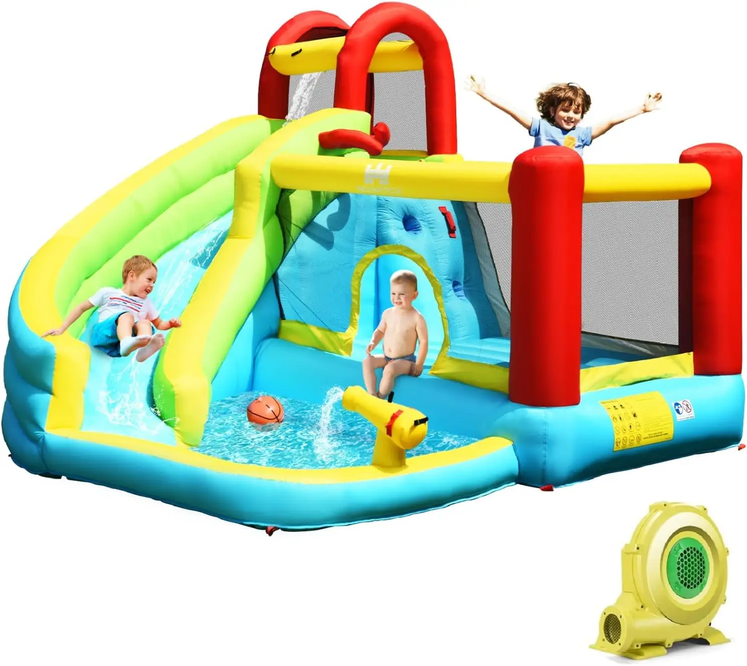 Inflatable Water Slide, Water Bounce House & Water Park w/Splash Pool & Slides, Climbing Wall, Indoor Outdoor Blow up Water Slid
Inflatable Water Slide, Water Bounce House & Water Park w/Splash Pool & Slides, Climbing Wall, Indoor Outdoor Blow up Water Slid